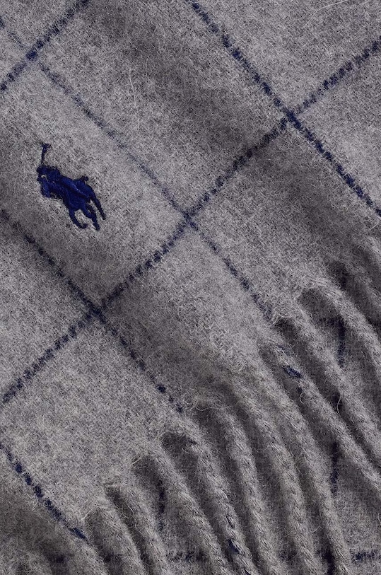 Šála s přídavkem vlny Polo Ralph Lauren 449959523 šedá AW25
