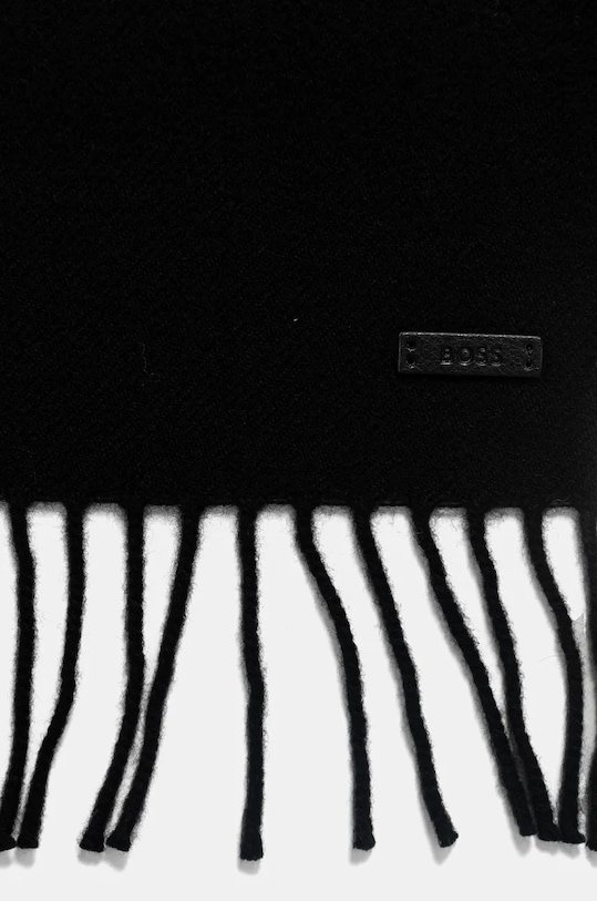 BOSS szalik wełniany 50517218 czarny AW25