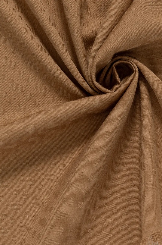 Akcesoria BOSS szal z domieszką wełny Ledonio_60*180 50517765 brązowy