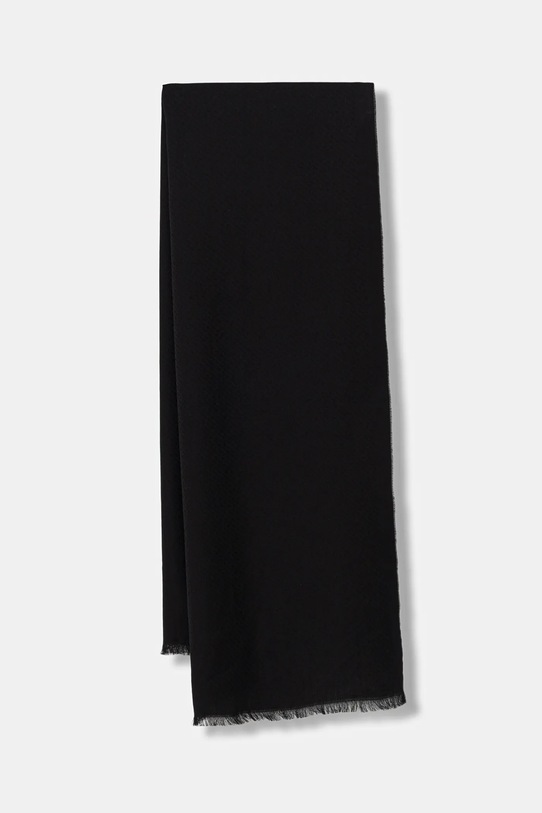 Μαντήλι από μείγμα μαλλιού BOSS λεπτό μαύρο 50517765