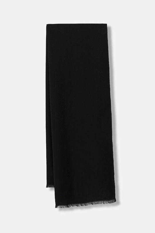 Šal s primjesom vune BOSS s dodatkom vune crna 50517765