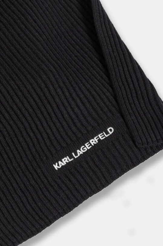Шерстяной шарф Karl Lagerfeld 544305.805000 чёрный AW24