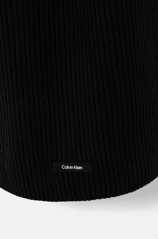 Calvin Klein szalik z domieszką wełny K50K512367 czarny AW24