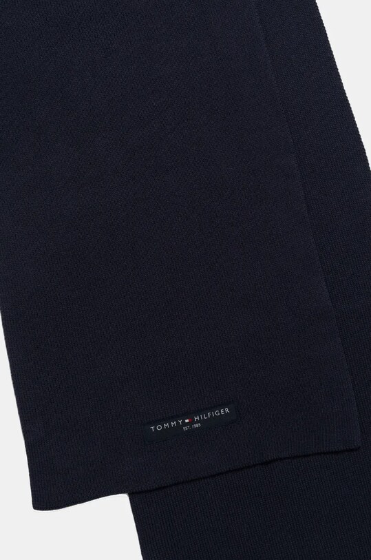 Tommy Hilfiger szalik bawełniany AM0AM12840 granatowy AW24