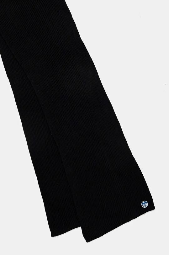 North Sails szalik z domieszką wełny 623286 czarny AW24