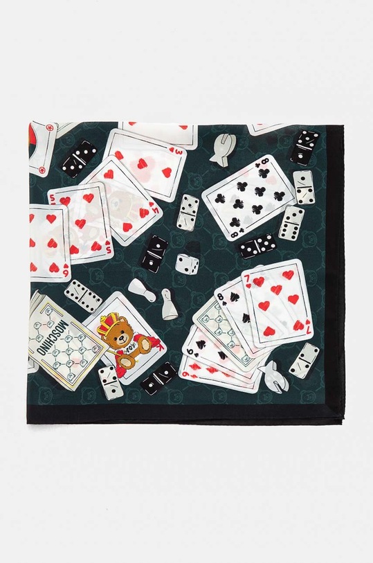 Hedvábný šátek Moschino M3102.3558 černá SS25