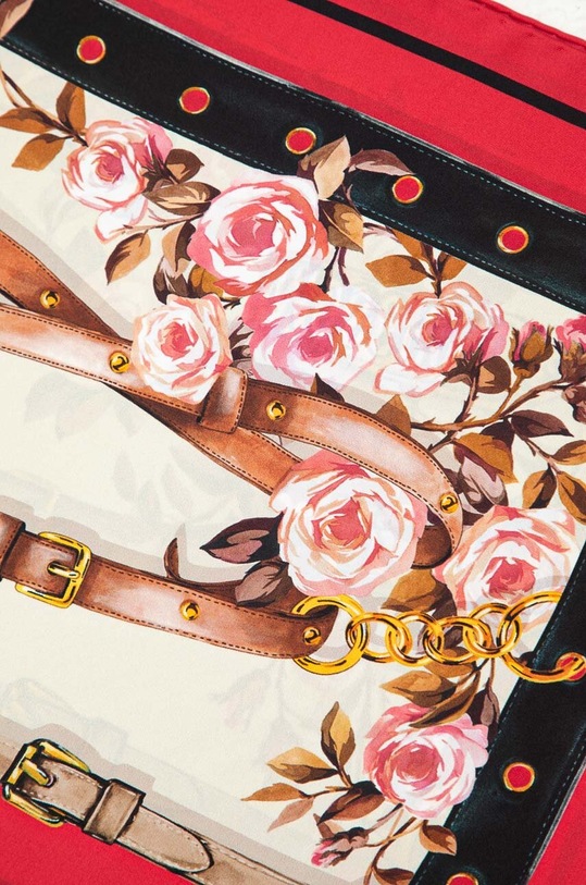 Doplňky Hedvábný šátek Moschino M3109.3549 červená
