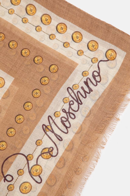 Akcesoria Moschino szal wełniany M3130.3379 brązowy