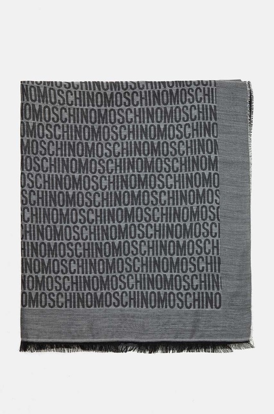 Moschino szal z domieszką wełny M5796.50231 czarny AW24