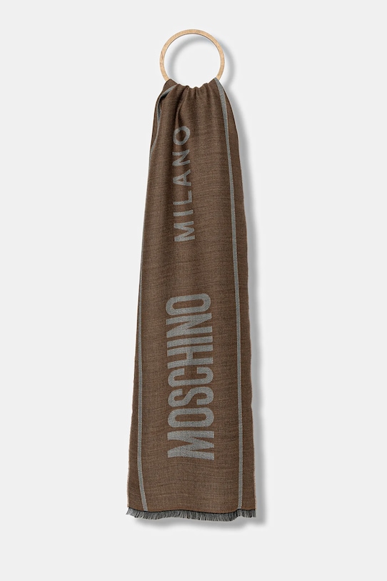 Moschino eșarfă de lână cu modele maro M5791.50229