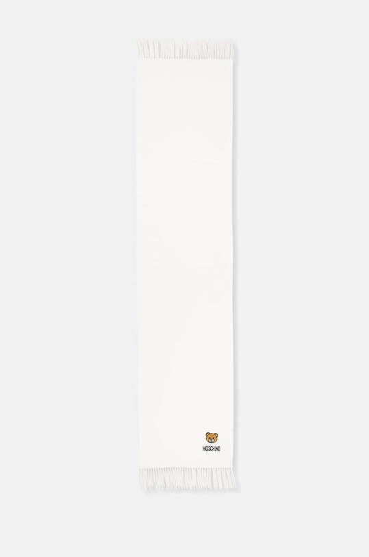 Moschino szalik wełniany wełna beżowy M5783.50124