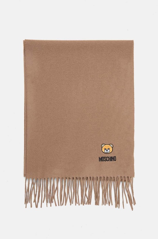 Moschino szalik wełniany M5783.50124 brązowy AW24