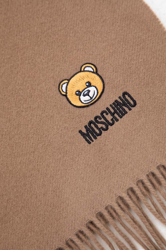 Akcesoria Moschino szalik wełniany M5783.50124 brązowy
