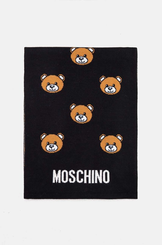 Moschino szalik wełniany M3176.30823 czarny AW24