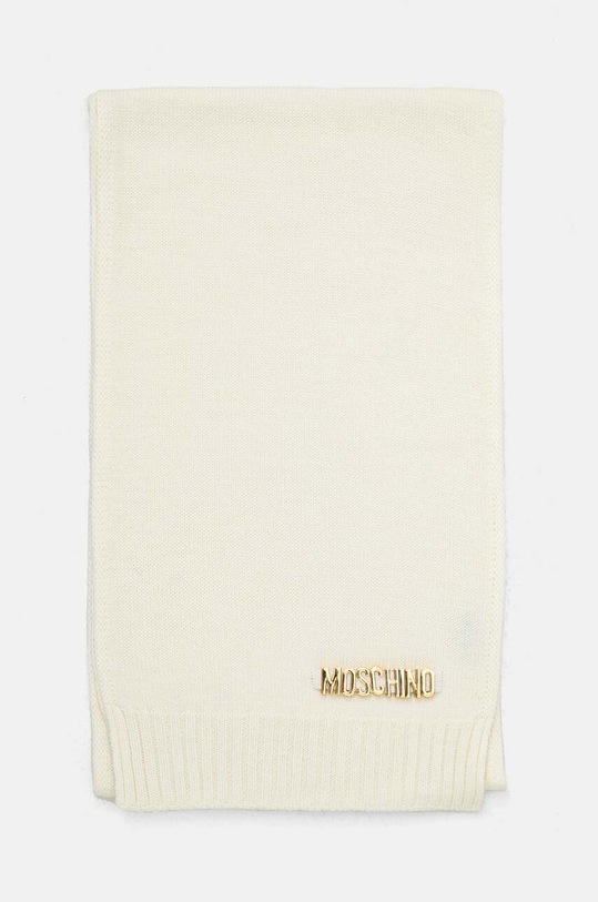 Вълнен шал Moschino M2969.30785 бежов AW24