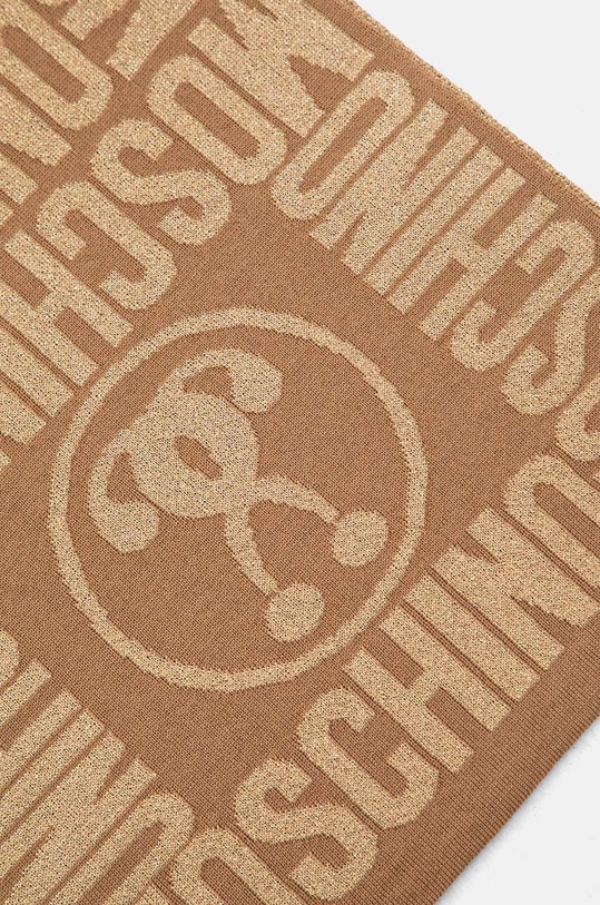 Akcesoria Moschino szalik z dodatkiem wełny M2966.30623 brązowy