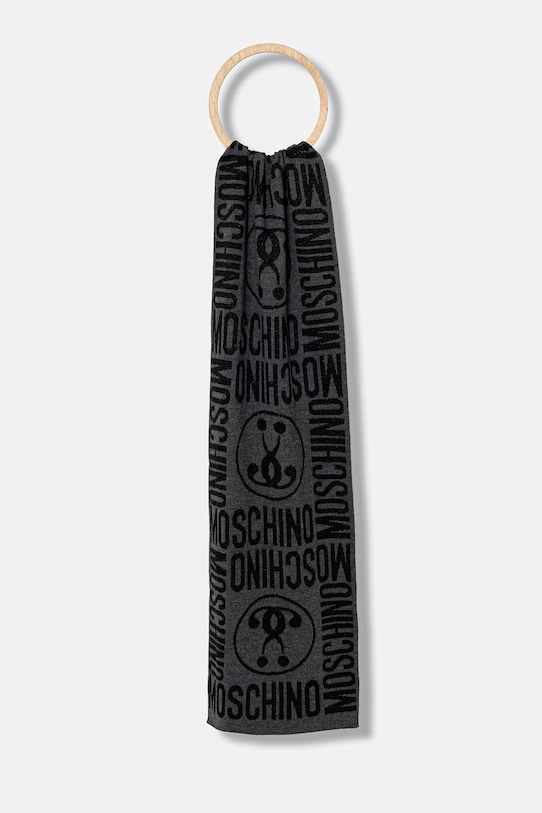 Moschino sál gyapjúkeverékből mintás szürke M2966.30623