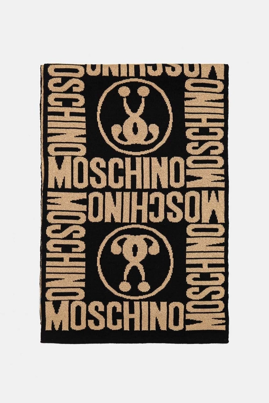 Kratki vuneni šal Moschino M2966.30623 crna AW24