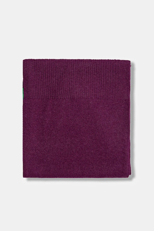 United Colors of Benetton eșarfă de lână 1002DU01E violet AW25