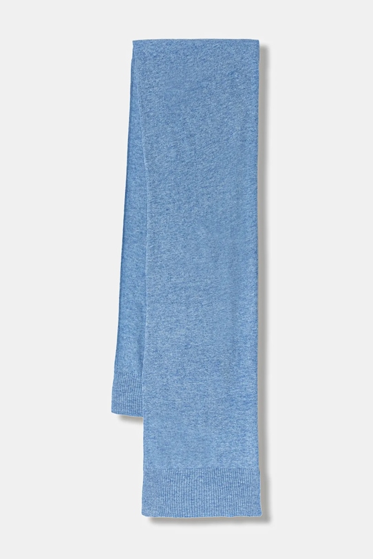 United Colors of Benetton eșarfă de lână uni albastru 1002DU01E