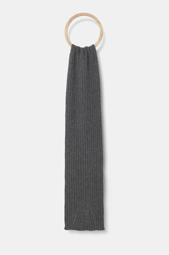 United Colors of Benetton eșarfă de lână uni gri 1244DU01G