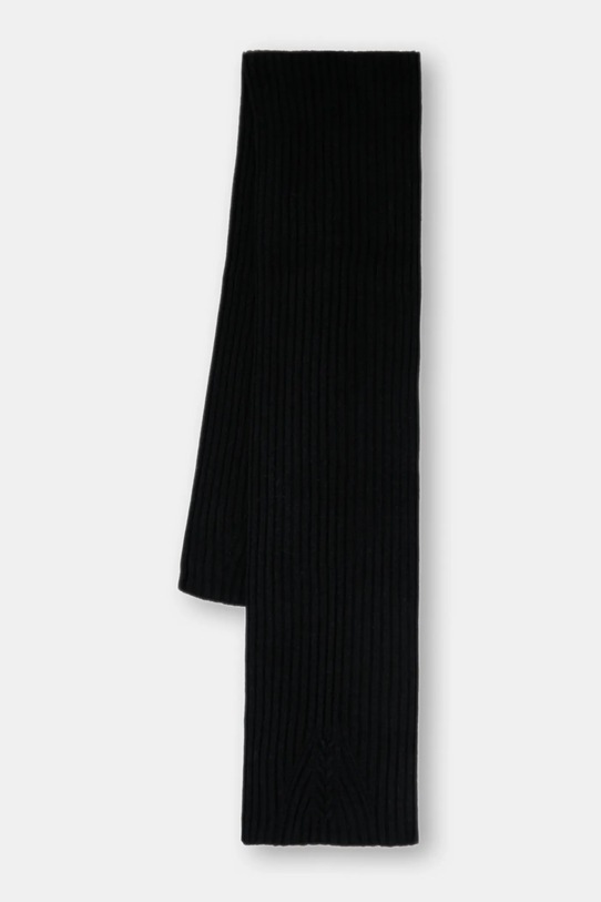 United Colors of Benetton szalik wełniany czarny 1244DU01G