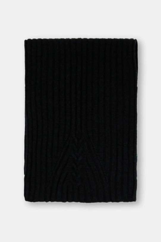 United Colors of Benetton szalik wełniany 1244DU01G czarny AW25