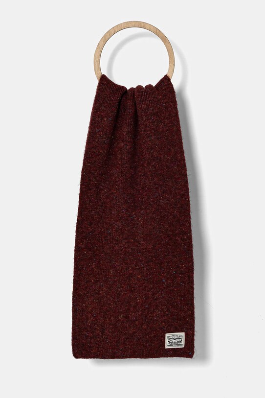 Levi's esarfa din amestec de lana cu modele burgundia 000JB.0003