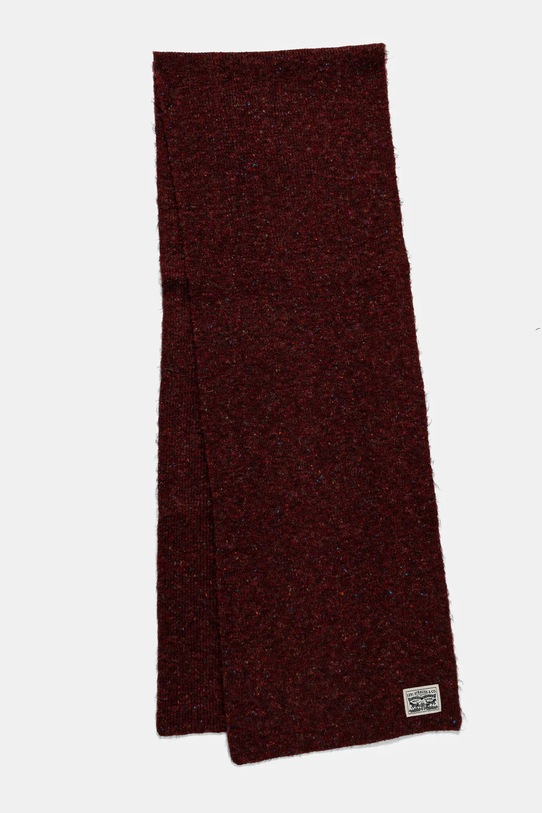 Kratki šal s primjesom vune Levi's 000JB.0003 bordo AW24