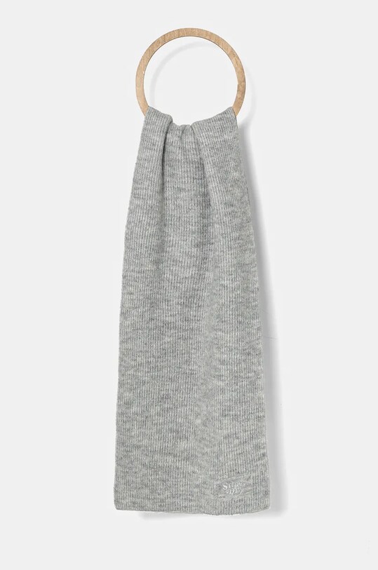 Šál s prímesou vlny Superdry melanž sivá Y9310080A.2XF