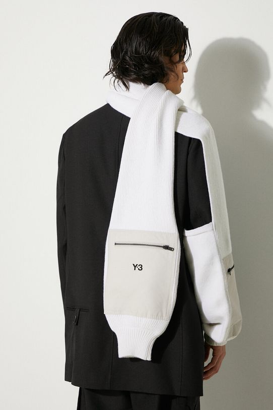 Y-3 wool scarf Nylon Scarf plain beige JI6797