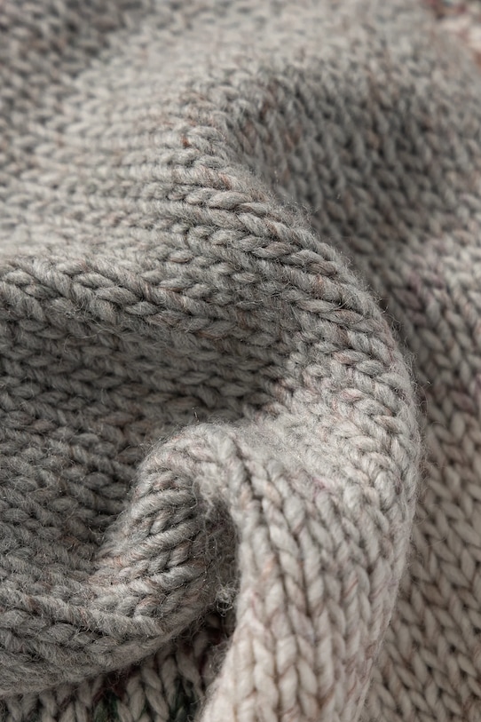 Šátek z vlněné směsi Sisley 1005MU00U šedá AW24