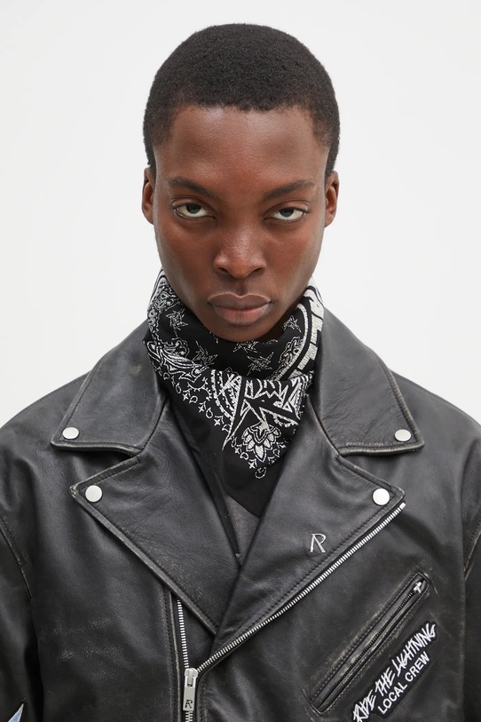 Тънък памучен шал Represent Metallica Bandana шарен черен MLM801.01