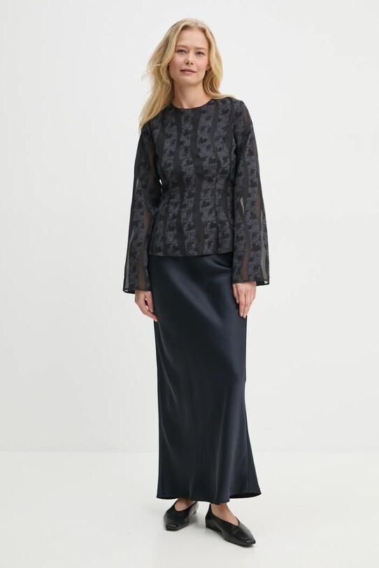 Samsoe Samsoe fusta SAAGNETA F24200090 bleumarin SS25
