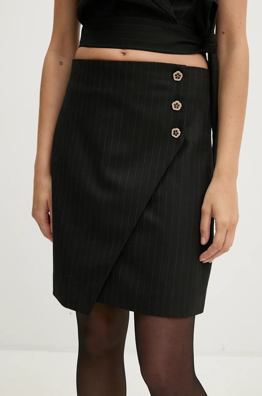 Юбка с примесью шерсти Bruuns Bazaar BillBBMadina skirt mini чёрный BBW4106