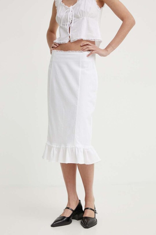 Résumé fusta din bumbac BernadetteRS Skirt casual alb 121681175