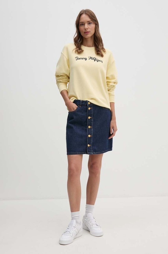 Джинсовая юбка Tommy Hilfiger WW0WW42220 тёмно-синий AW24
