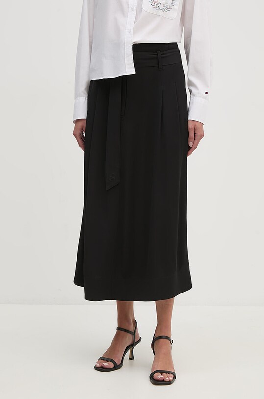 Tommy Hilfiger fusta uni negru WW0WW42252