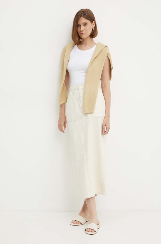 Τζιν φούστα Calvin Klein Jeans J20J223886 μπεζ AW24