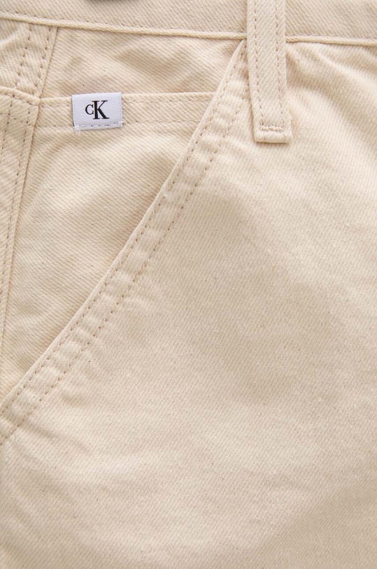 Rifľová sukňa Calvin Klein Jeans béžová J20J224345