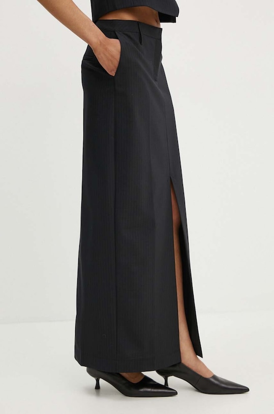 Sukňa s prímesou vlny Herskind Nina pásiky tmavomodrá 5215134