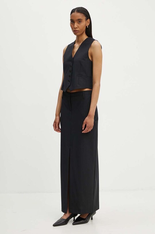 Юбка с примесью шерсти Herskind Nina 5215134 тёмно-синий AW24