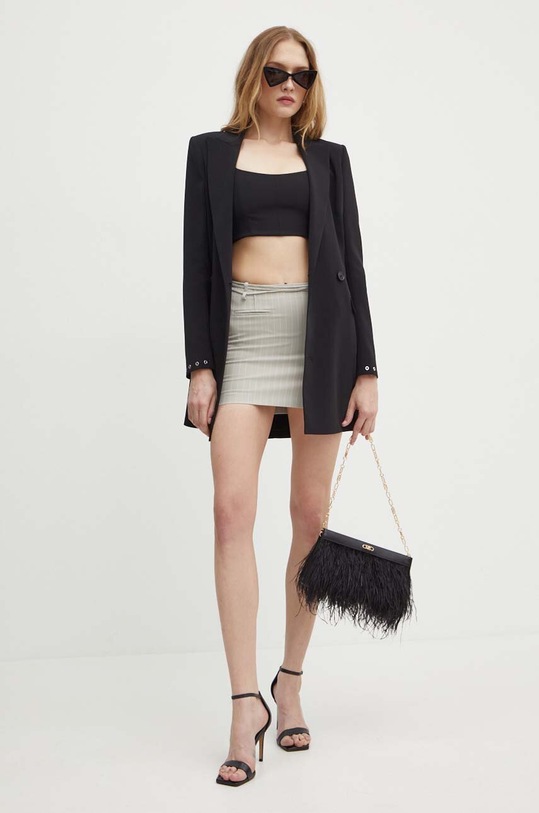 Sukně Patrizia Pepe 8G0410.A457 šedá AW24