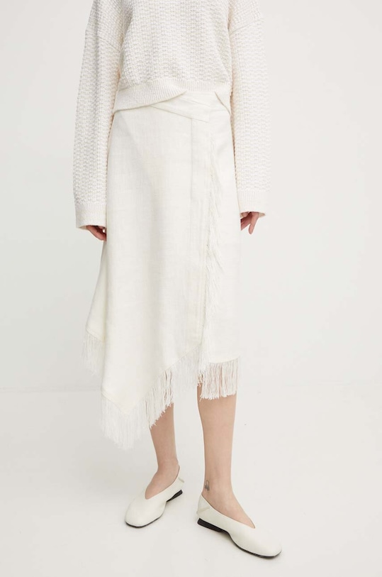 Льняная юбка A.L.C. Amelie midi бежевый 3SKRT00537