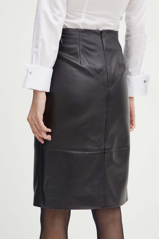 Îmbrăcăminte BOSS fusta de piele 50530060 negru