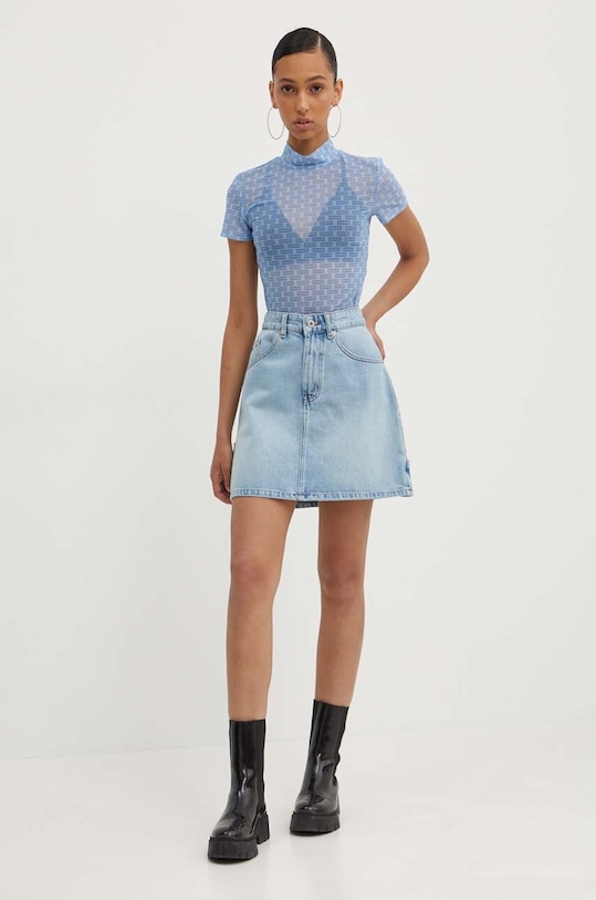 HUGO Blue spódnica jeansowa 50517274 niebieski AW24