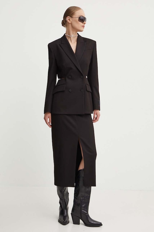 Юбка HUGO 50519310 чёрный AW24