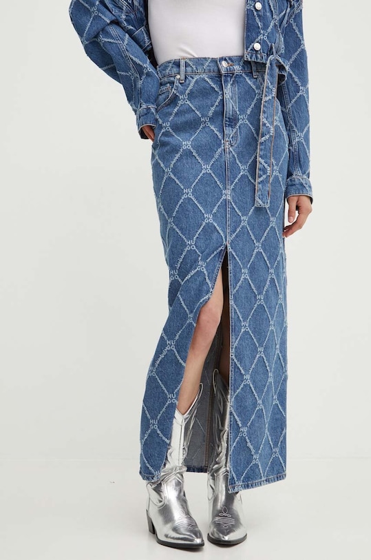 Džínová sukně HUGO maxi modrá 50519898