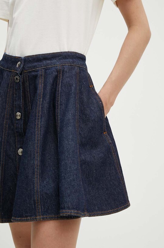 Rifľová sukňa MSGM 3741MDD237.247766 tmavomodrá