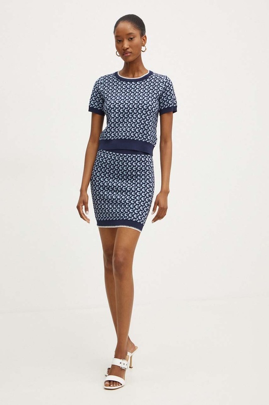 Suknja Guess ASHLEY W4YD46.Z3FG0 mornarsko plava AW24